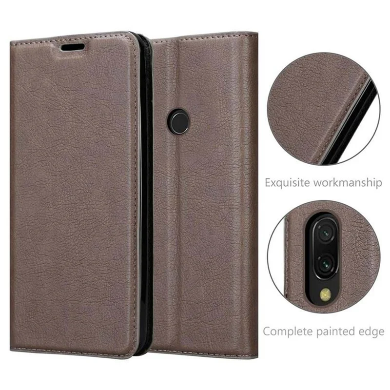 Cadorabo Hülle kompatibel mit Xiaomi RedMi 7 Schutzhülle mit Magnetverschluss, Standfunktion und Kartenfach