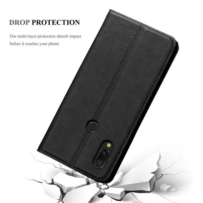 Cadorabo Hülle kompatibel mit Xiaomi RedMi 7 Schutzhülle mit Magnetverschluss, Standfunktion und Kartenfach