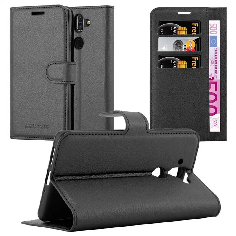 Cadorabo Hülle kompatibel mit Nokia 8 Sirocco Schutzhülle mit Magnetverschluss, Standfunktion und Kartenfach