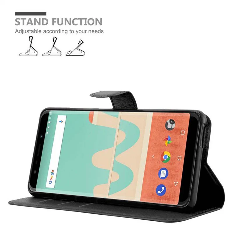 Cadorabo Hülle kompatibel mit WIKO VIEW GO Schutzhülle mit Magnetverschluss, Standfunktion und Kartenfach