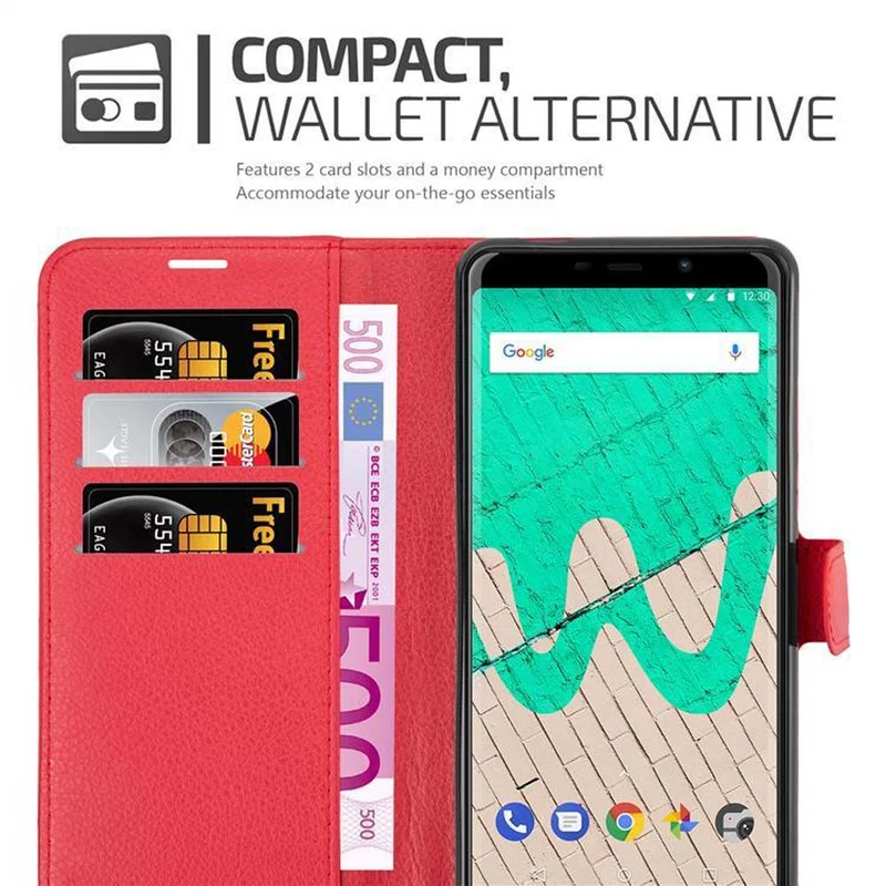 Cadorabo Hülle kompatibel mit WIKO VIEW MAX Schutzhülle mit Magnetverschluss, Standfunktion und Kartenfach