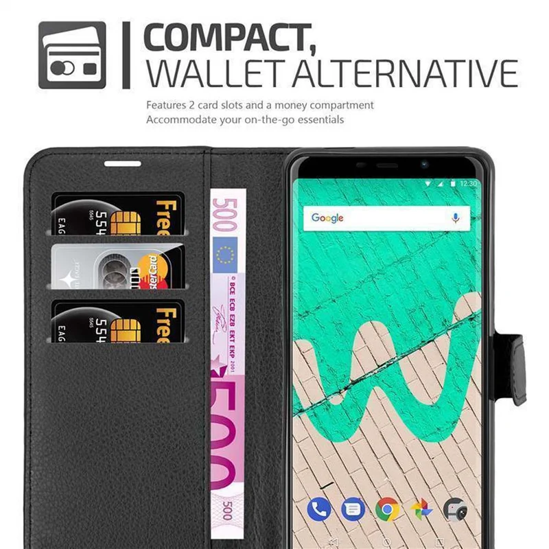Cadorabo Hülle kompatibel mit WIKO VIEW MAX Schutzhülle mit Magnetverschluss, Standfunktion und Kartenfach