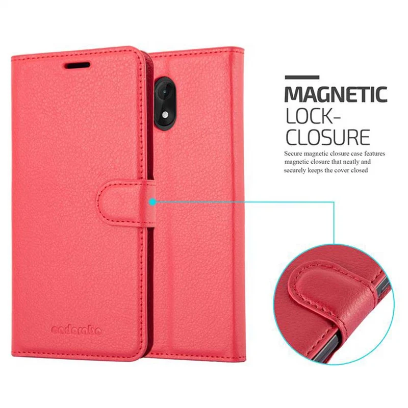Cadorabo Hülle kompatibel mit WIKO LENNY 5 Schutzhülle mit Magnetverschluss, Standfunktion und Kartenfach
