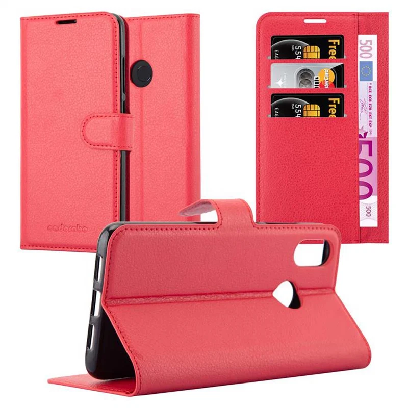 Cadorabo Hülle kompatibel mit Xiaomi Mi 8 Schutzhülle mit Magnetverschluss, Standfunktion und Kartenfach