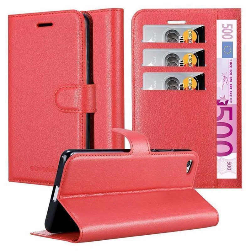 Cadorabo Hülle kompatibel mit Xiaomi RedMi NOTE 5A Schutzhülle mit Magnetverschluss, Standfunktion und Kartenfach
