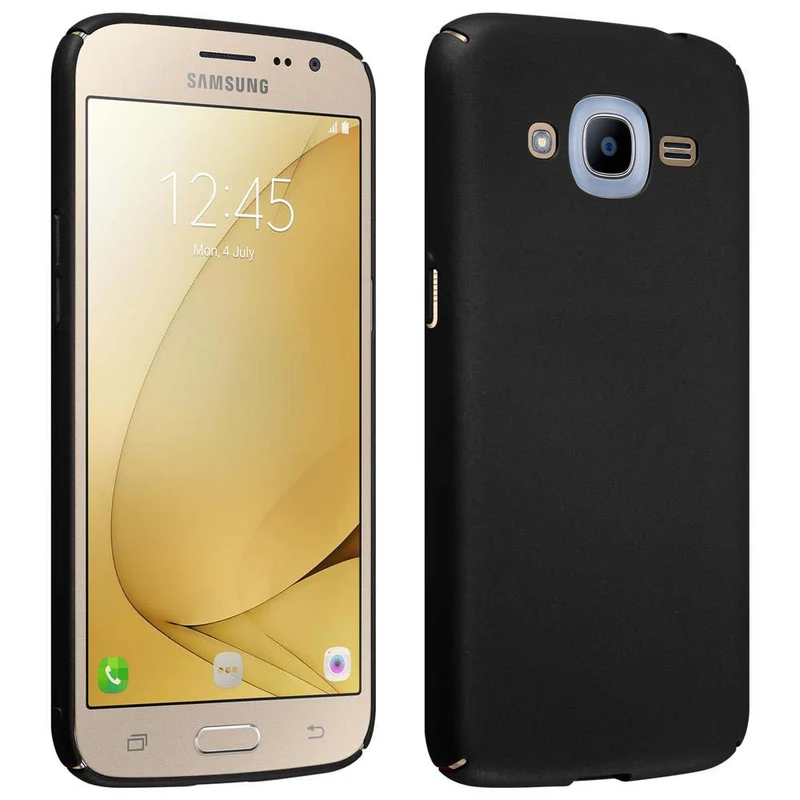 Cadorabo Hülle kompatibel mit Samsung Galaxy J2 2016 Hard Case Schutzhülle in Metall Optik gegen Kratzer und Stöße