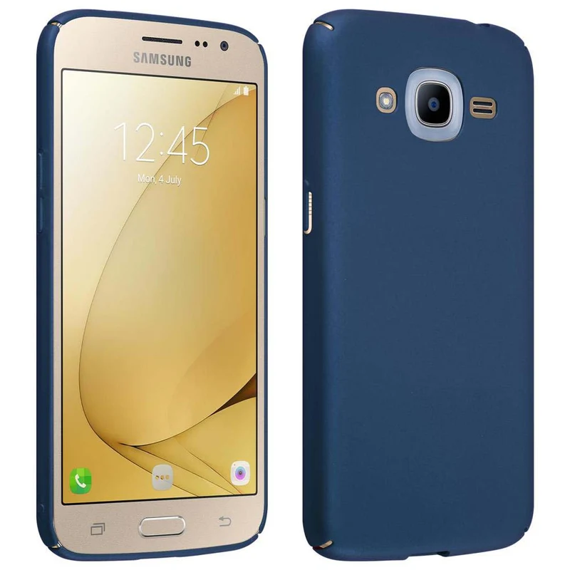 Cadorabo Hülle kompatibel mit Samsung Galaxy J2 2016 Hard Case Schutzhülle in Metall Optik gegen Kratzer und Stöße