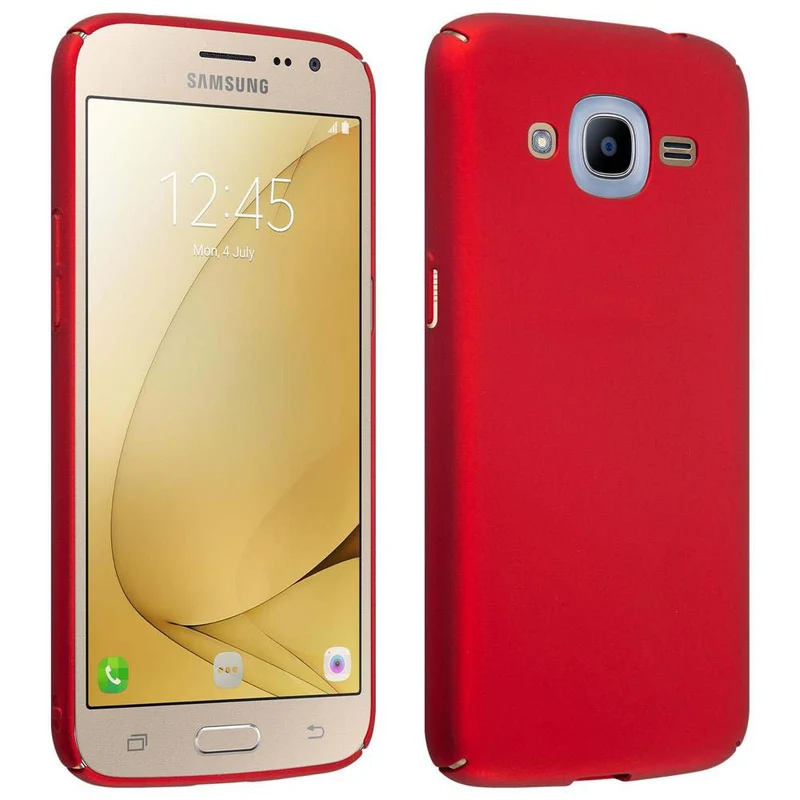 Cadorabo Hülle kompatibel mit Samsung Galaxy J2 2016 Hard Case Schutzhülle in Metall Optik gegen Kratzer und Stöße