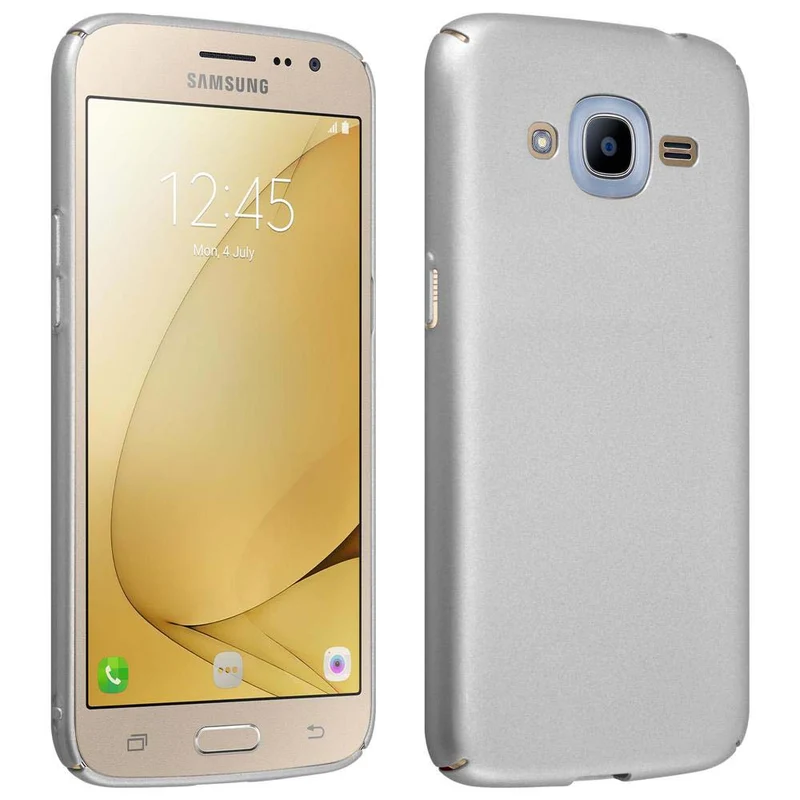 Cadorabo Hülle kompatibel mit Samsung Galaxy J2 2016 Hard Case Schutzhülle in Metall Optik gegen Kratzer und Stöße
