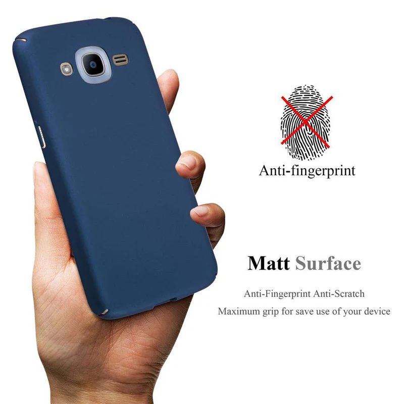 Cadorabo Hülle kompatibel mit Samsung Galaxy J2 2016 Hard Case Schutzhülle in Metall Optik gegen Kratzer und Stöße