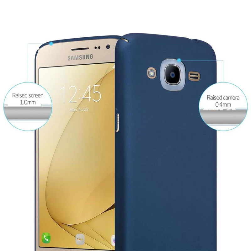 Cadorabo Hülle kompatibel mit Samsung Galaxy J2 2016 Hard Case Schutzhülle in Metall Optik gegen Kratzer und Stöße
