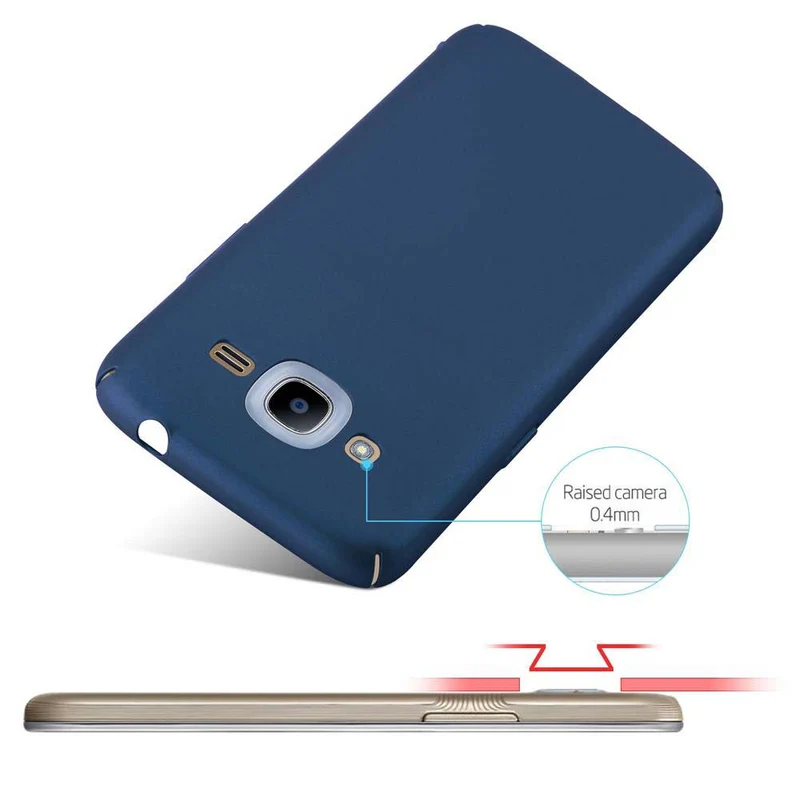 Cadorabo Hülle kompatibel mit Samsung Galaxy J2 2016 Hard Case Schutzhülle in Metall Optik gegen Kratzer und Stöße