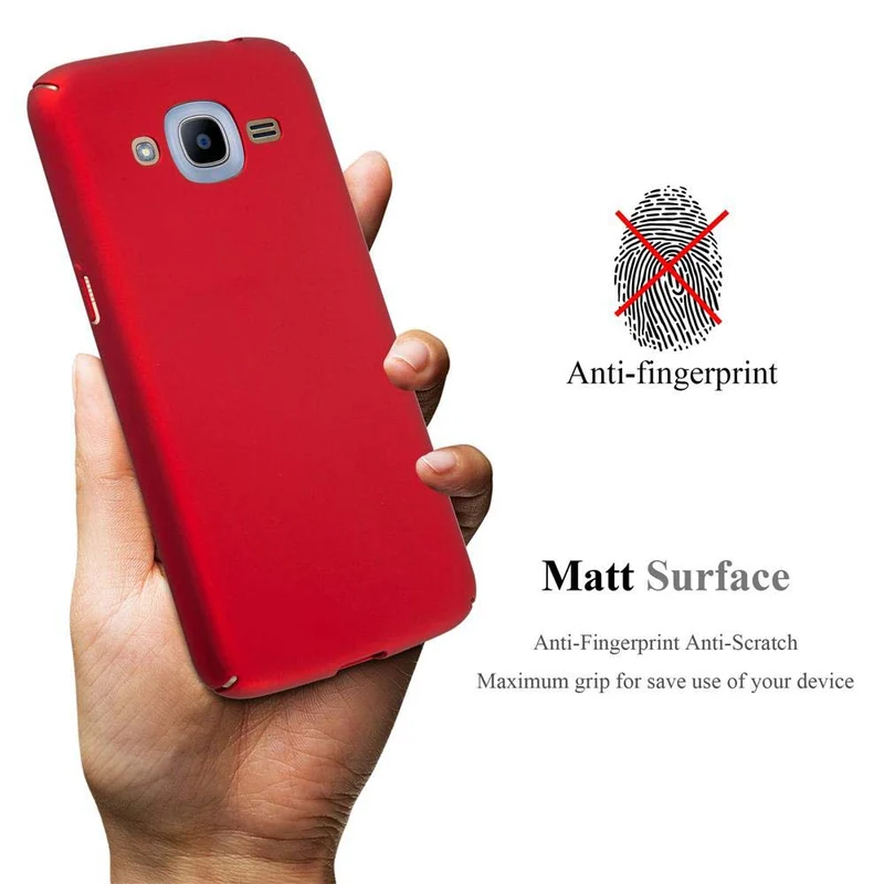 Cadorabo Hülle kompatibel mit Samsung Galaxy J2 2016 Hard Case Schutzhülle in Metall Optik gegen Kratzer und Stöße