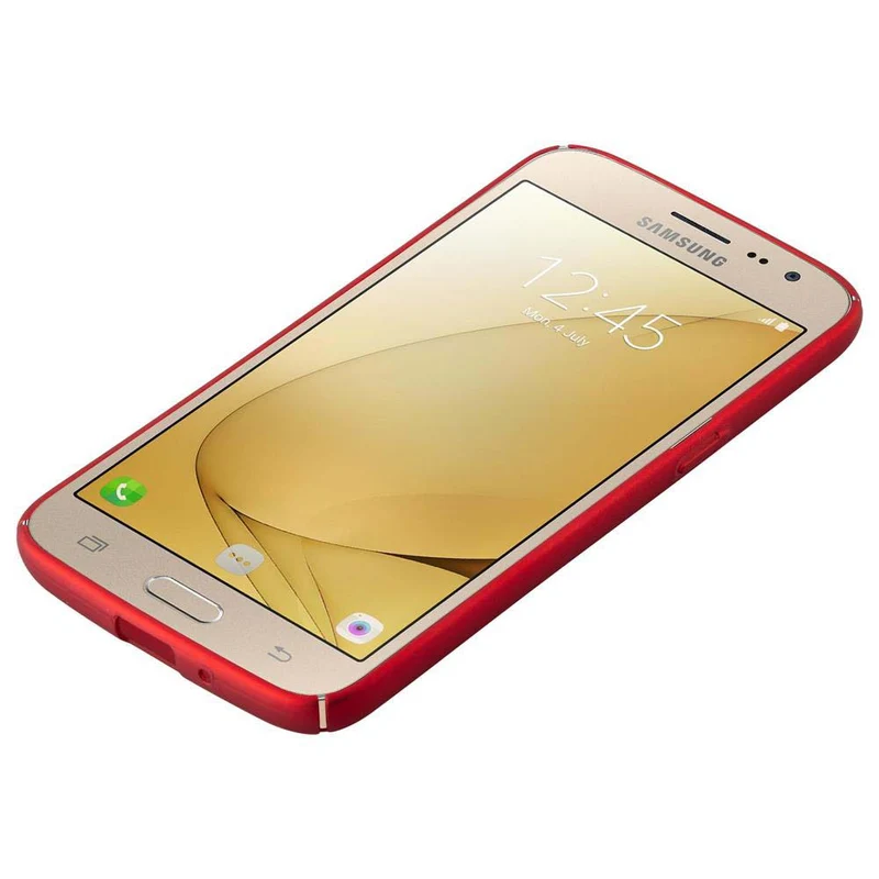 Cadorabo Hülle kompatibel mit Samsung Galaxy J2 2016 Hard Case Schutzhülle in Metall Optik gegen Kratzer und Stöße