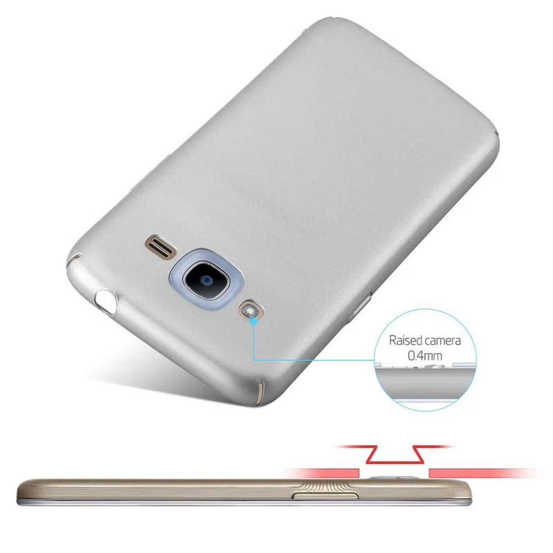 Cadorabo Hülle kompatibel mit Samsung Galaxy J2 2016 Hard Case Schutzhülle in Metall Optik gegen Kratzer und Stöße