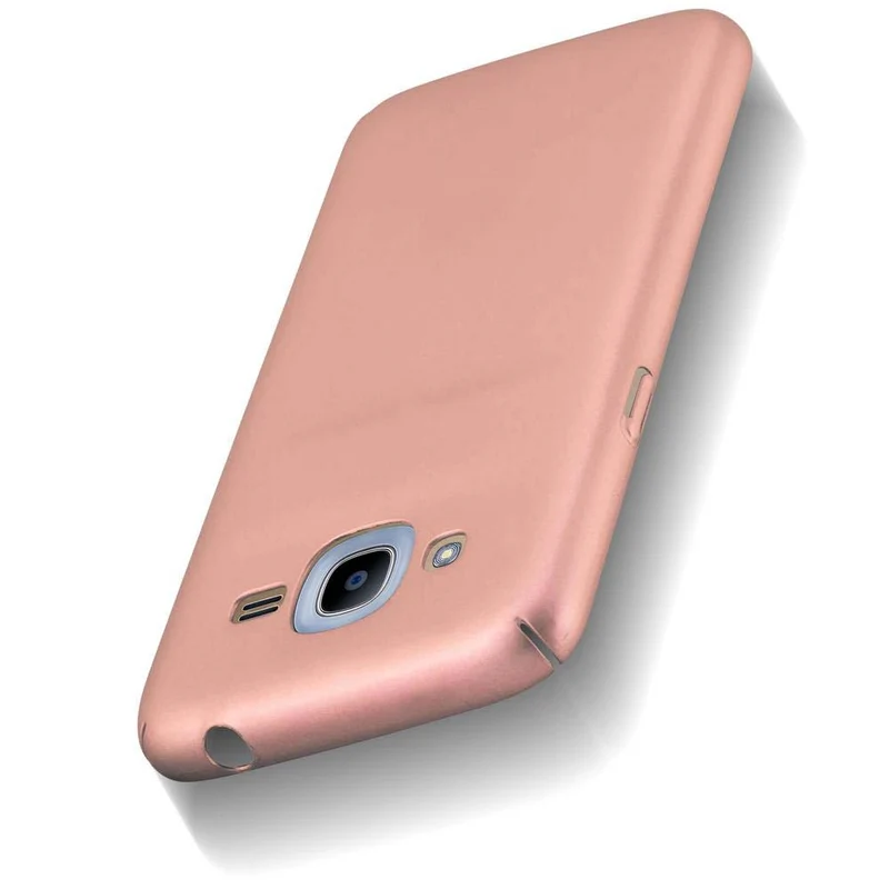 Cadorabo Hülle kompatibel mit Samsung Galaxy J2 2016 Hard Case Schutzhülle in Metall Optik gegen Kratzer und Stöße