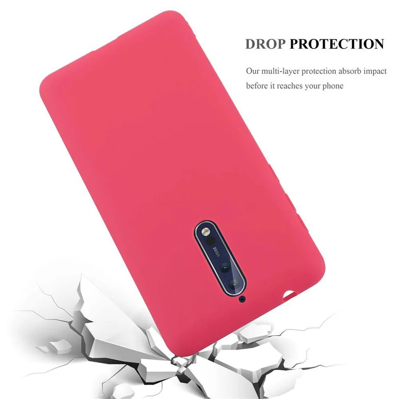 Cadorabo Hülle kompatibel mit Nokia 8 2017 Schutzhülle aus flexiblem TPU Silikon