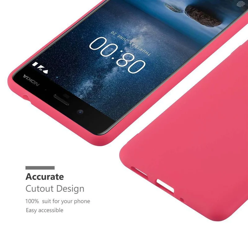 Cadorabo Hülle kompatibel mit Nokia 8 2017 Schutzhülle aus flexiblem TPU Silikon