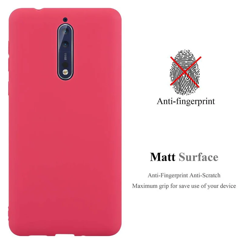 Cadorabo Hülle kompatibel mit Nokia 8 2017 Schutzhülle aus flexiblem TPU Silikon