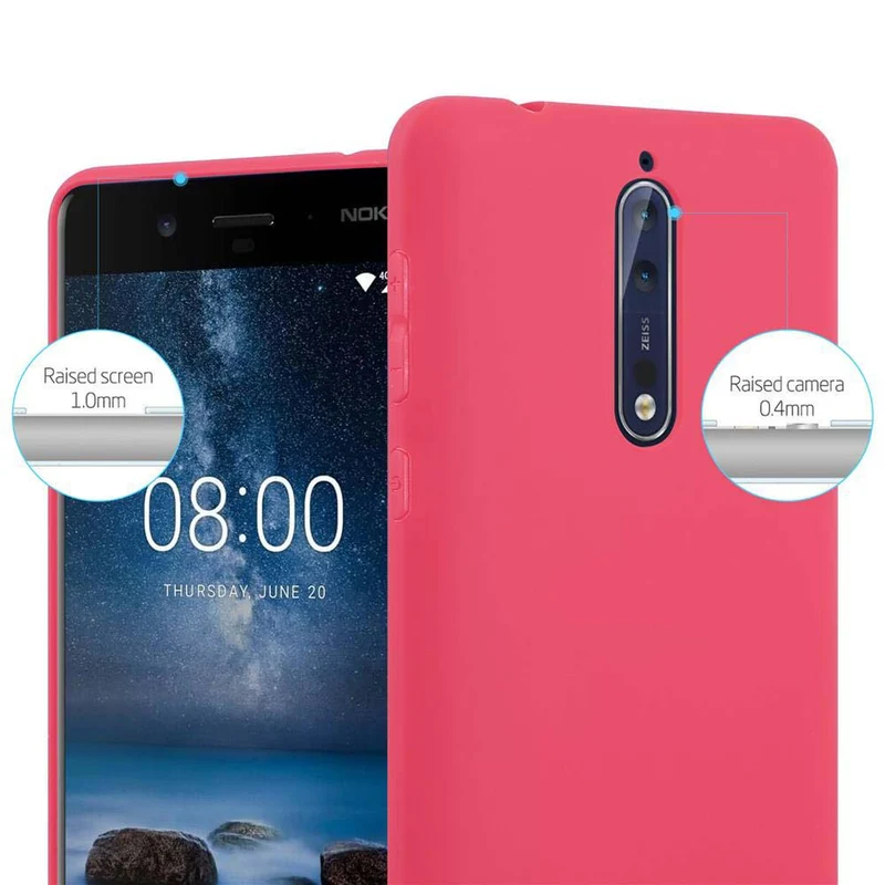 Cadorabo Hülle kompatibel mit Nokia 8 2017 Schutzhülle aus flexiblem TPU Silikon