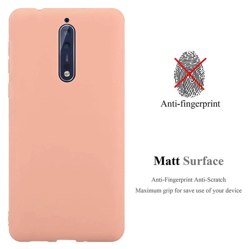 Cadorabo Hülle kompatibel mit Nokia 8 2017 Schutzhülle aus flexiblem TPU Silikon