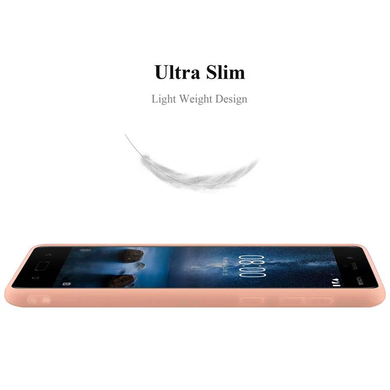 Cadorabo Hülle kompatibel mit Nokia 8 2017 Schutzhülle aus flexiblem TPU Silikon
