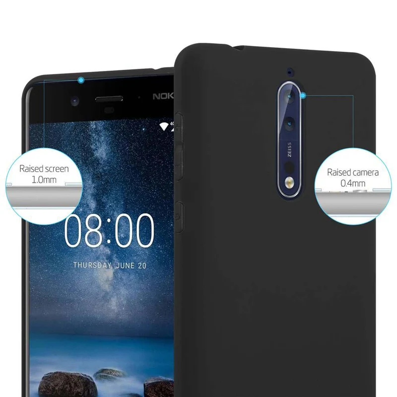 Cadorabo Hülle kompatibel mit Nokia 8 2017 Schutzhülle aus flexiblem TPU Silikon