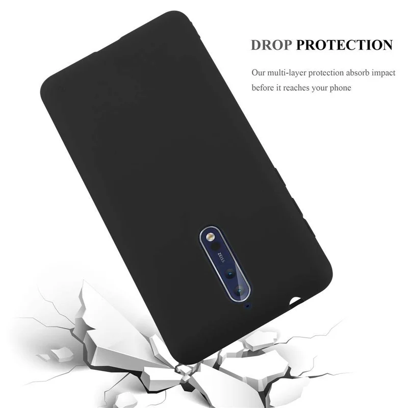 Cadorabo Hülle kompatibel mit Nokia 8 2017 Schutzhülle aus flexiblem TPU Silikon