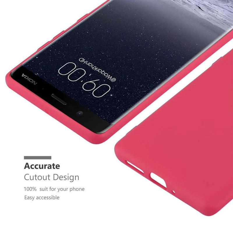 Cadorabo Hülle kompatibel mit Nokia 8 Sirocco Schutzhülle aus flexiblem TPU Silikon