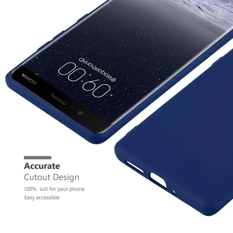 Cadorabo Hülle kompatibel mit Nokia 8 Sirocco Schutzhülle aus flexiblem TPU Silikon