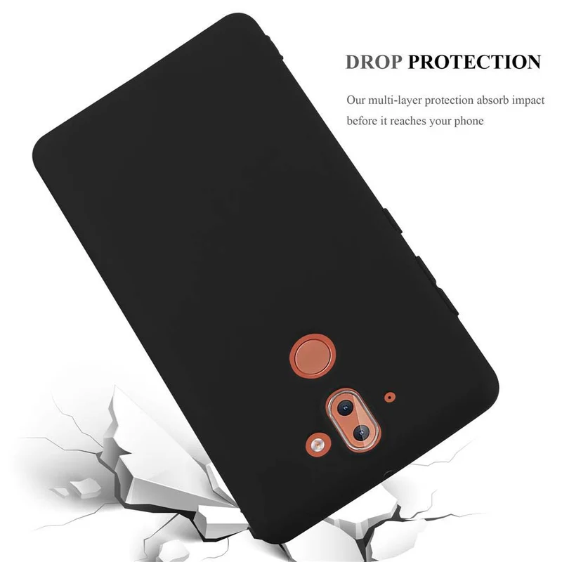 Cadorabo Hülle kompatibel mit Nokia 8 Sirocco Schutzhülle aus flexiblem TPU Silikon