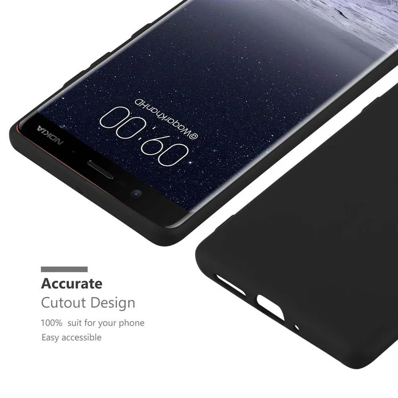 Cadorabo Hülle kompatibel mit Nokia 8 Sirocco Schutzhülle aus flexiblem TPU Silikon
