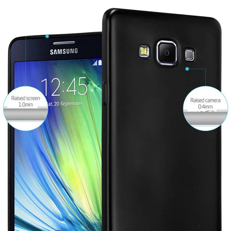 Cadorabo Hülle kompatibel mit Samsung Galaxy A7 2015 Schutzhülle aus flexiblem TPU Silikon