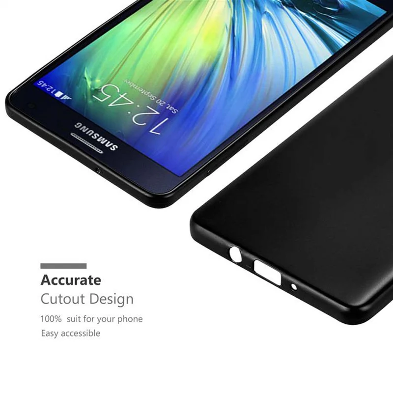 Cadorabo Hülle kompatibel mit Samsung Galaxy A7 2015 Schutzhülle aus flexiblem TPU Silikon