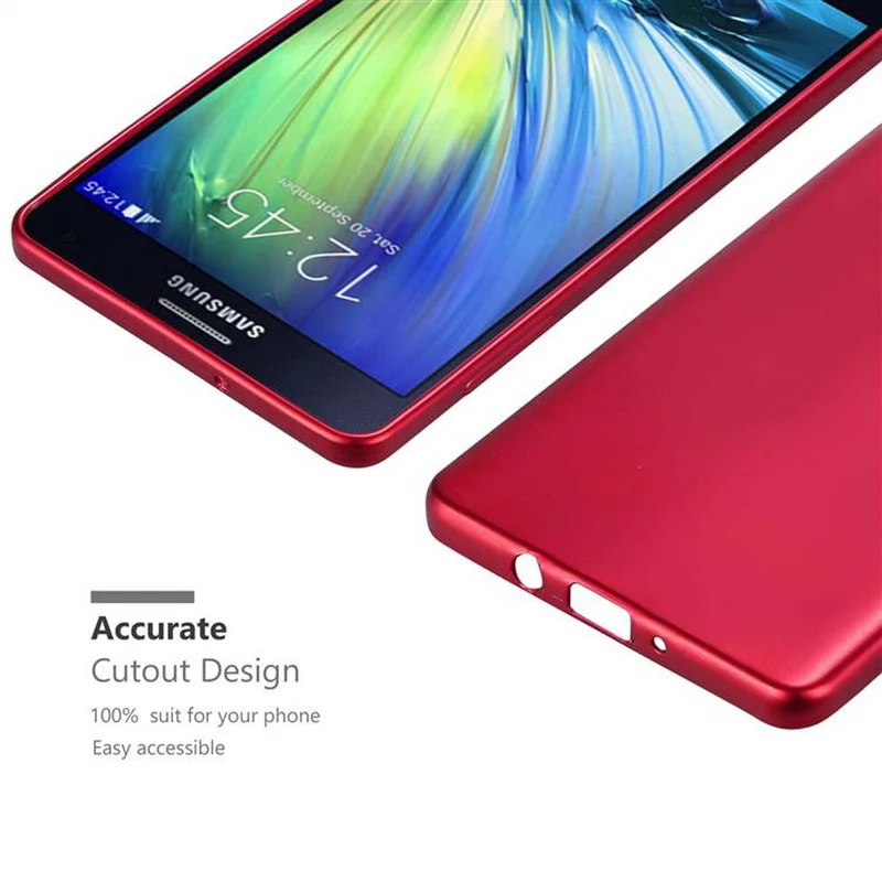 Cadorabo Hülle kompatibel mit Samsung Galaxy A7 2015 Schutzhülle aus flexiblem TPU Silikon