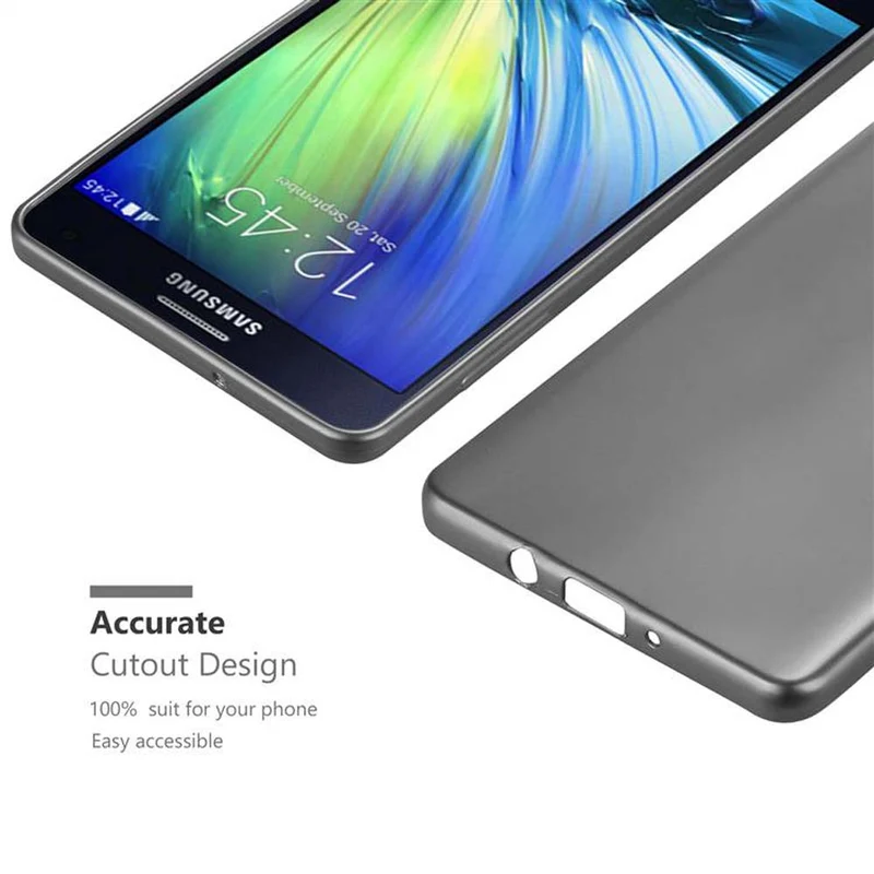 Cadorabo Hülle kompatibel mit Samsung Galaxy A7 2015 Schutzhülle aus flexiblem TPU Silikon