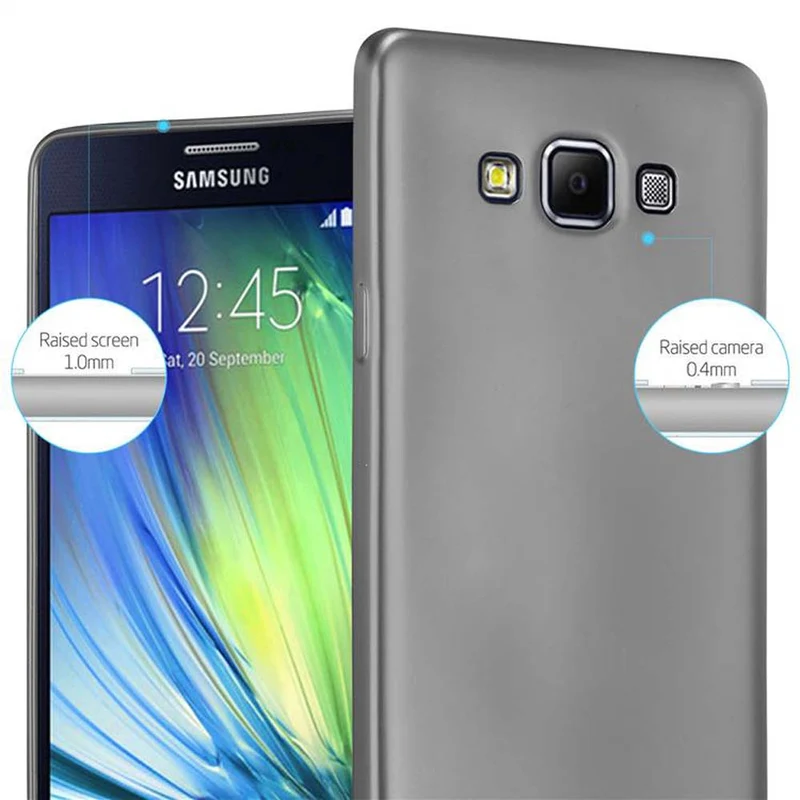 Cadorabo Hülle kompatibel mit Samsung Galaxy A7 2015 Schutzhülle aus flexiblem TPU Silikon