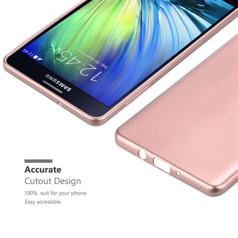 Cadorabo Hülle kompatibel mit Samsung Galaxy A7 2015 Schutzhülle aus flexiblem TPU Silikon