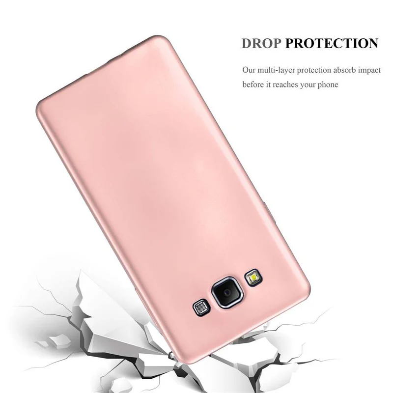 Cadorabo Hülle kompatibel mit Samsung Galaxy A7 2015 Schutzhülle aus flexiblem TPU Silikon