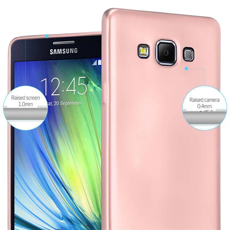 Cadorabo Hülle kompatibel mit Samsung Galaxy A7 2015 Schutzhülle aus flexiblem TPU Silikon