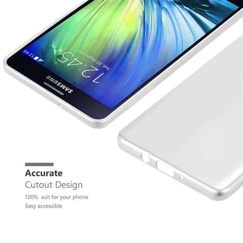 Cadorabo Hülle kompatibel mit Samsung Galaxy A7 2015 Schutzhülle aus flexiblem TPU Silikon