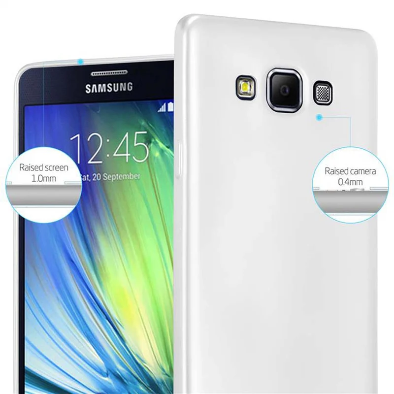 Cadorabo Hülle kompatibel mit Samsung Galaxy A7 2015 Schutzhülle aus flexiblem TPU Silikon