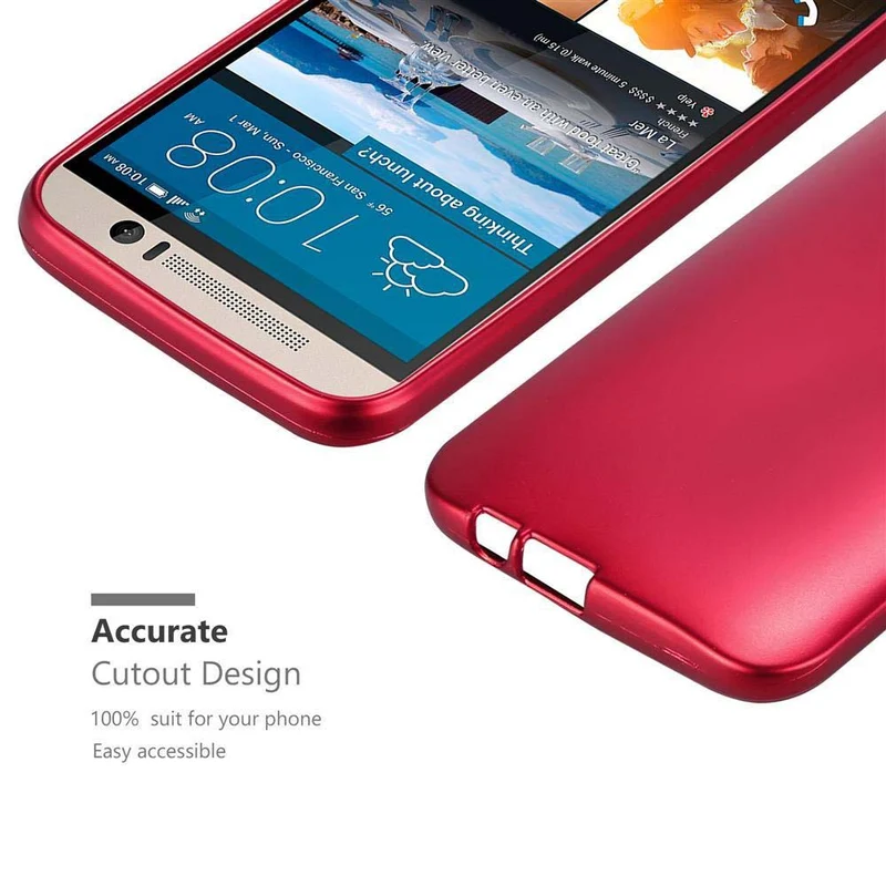 Cadorabo Hülle kompatibel mit HTC ONE M9 Schutzhülle aus flexiblem TPU Silikon