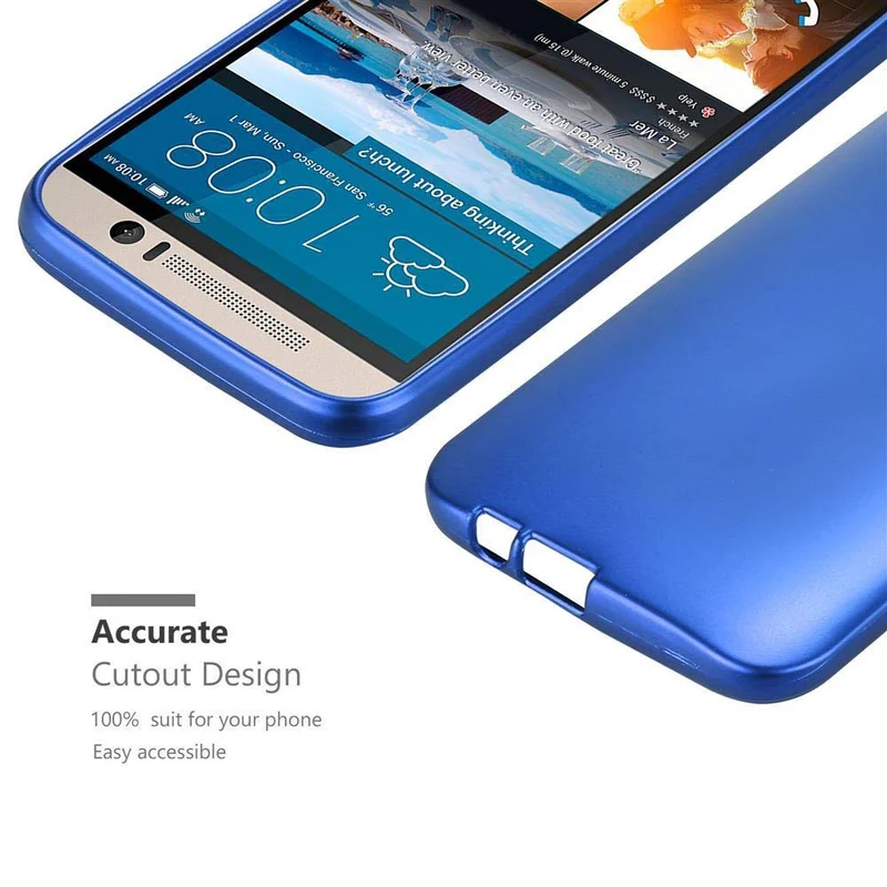 Cadorabo Hülle kompatibel mit HTC ONE M9 Schutzhülle aus flexiblem TPU Silikon