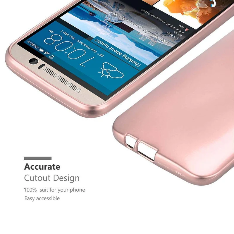 Cadorabo Hülle kompatibel mit HTC ONE M9 Schutzhülle aus flexiblem TPU Silikon