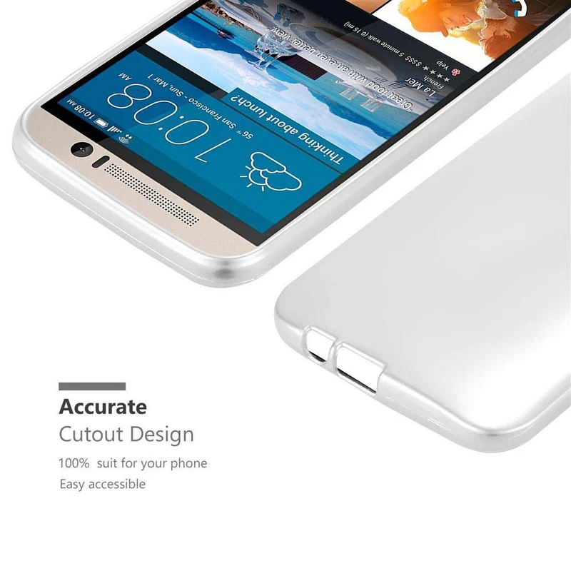 Cadorabo Hülle kompatibel mit HTC ONE M9 Schutzhülle aus flexiblem TPU Silikon