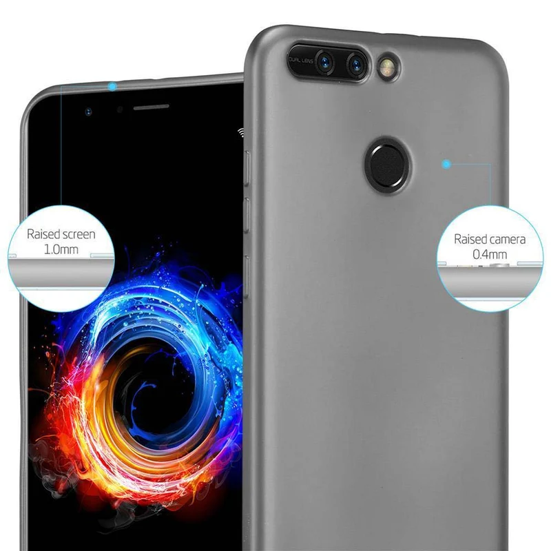 Cadorabo Hülle kompatibel mit Honor 8 PRO Schutzhülle aus flexiblem TPU Silikon