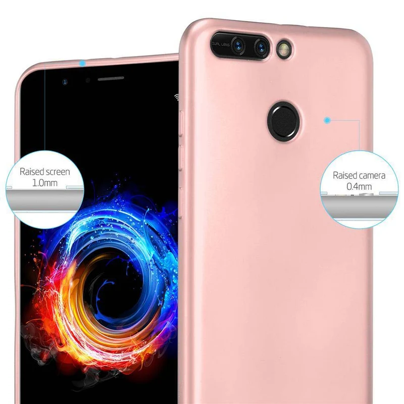 Cadorabo Hülle kompatibel mit Honor 8 PRO Schutzhülle aus flexiblem TPU Silikon