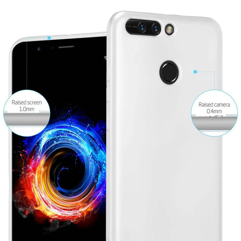Cadorabo Hülle kompatibel mit Honor 8 PRO Schutzhülle aus flexiblem TPU Silikon