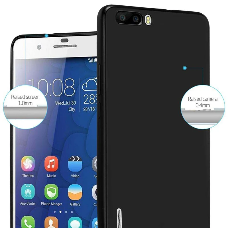 Cadorabo Hülle kompatibel mit Honor 6 PLUS Schutzhülle aus flexiblem TPU Silikon
